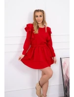 Šaty se model 18743853 volány červené - K-Fashion Šaty se model 18743853 volány červené - K-Fashion