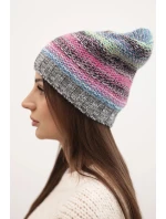 Čiapka s fleecom Krystyna K207 fialová+ružová Čiapka s fleecom Krystyna K207 fialová+ružová