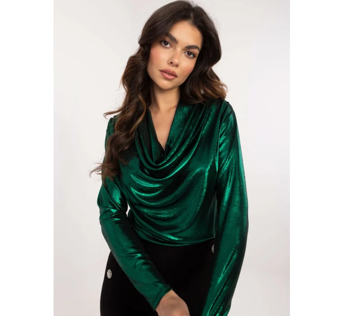 Bluzka DHJ BZ model 20606082 ciemny zielony - FPrice Bluzka DHJ BZ model 20606082 ciemny zielony - FPrice