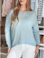 Dámský oversize hladký svetr modrý Dstreet model 21986081 - FashionStreet