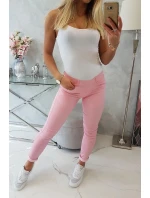 Svetloružové džínsové nohavice Svetloružové džínsové nohavice