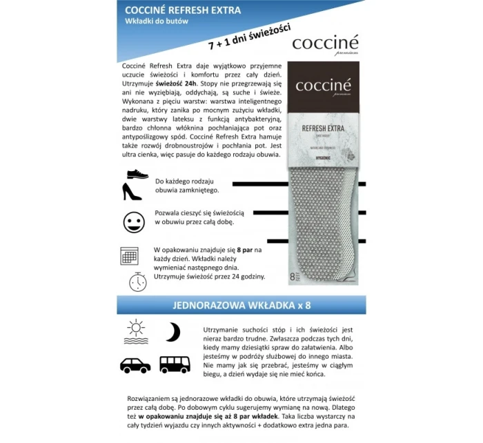 Coccine Refresh Extra Odświeżające Wkładki 8 Par