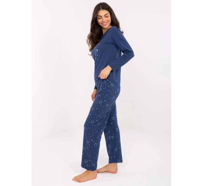 DU PI FP 005.61 tmavomodré pyžamo DU PI FP 005.61 tmavomodré pyžamo