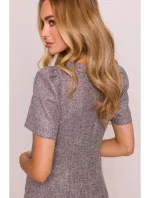 M855 Mini šaty áčkového strihu - grafitové M855 Mini šaty áčkového strihu - grafitové