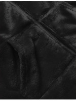 Čierna dámska plyšová mikina (HH004) - J.style