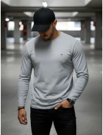Pánské šedé tričko s dlouhým rukávem Dstreet model 21963473 - FashionStreet