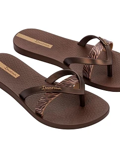 Ipanema Dámske žabky Kirei Módne pohodlné hnedé pre ženy na pláž