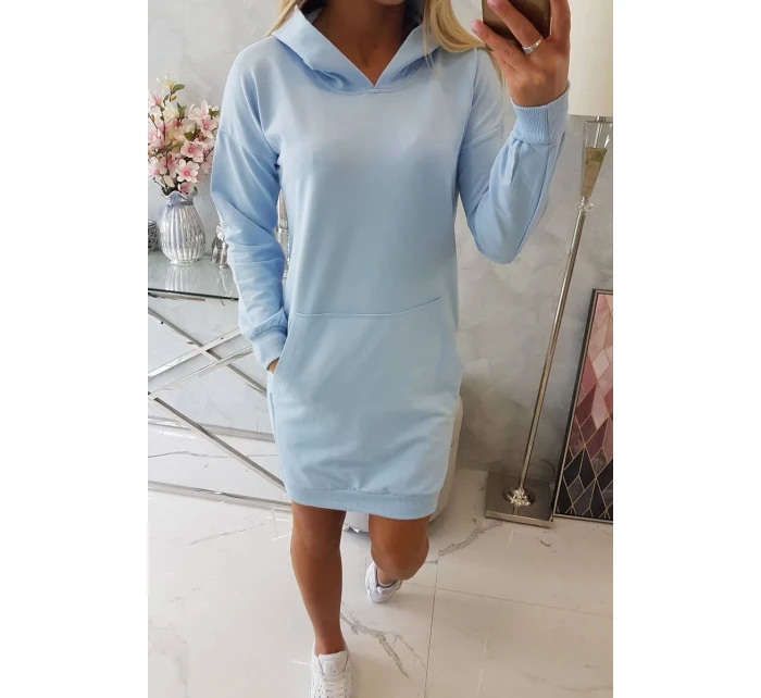 Šaty s kapucí v modré barvě Šaty s kapucí v modré barvě