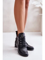 Nízké boty s podšívkou na zip s ozdobou černé model 21672290 - Boto Nízké boty s podšívkou na zip s ozdobou černé model 21672290 - Boto