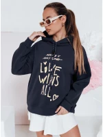 Dámska nadrozmerná mikina LOVEWILL navy blue FashionStreet BY1467