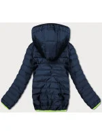 Tmavě dámská sportovní bunda s vsadkami model 18423282 - J.STYLE Tmavě dámská sportovní bunda s vsadkami model 18423282 - J.STYLE