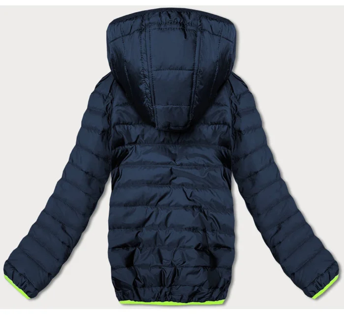 Tmavě dámská sportovní bunda s vsadkami model 18423282 - J.STYLE Tmavě dámská sportovní bunda s vsadkami model 18423282 - J.STYLE