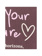 Dívčí mikina oversize s kapucí model 21815691 - 4F Dívčí mikina oversize s kapucí model 21815691 - 4F