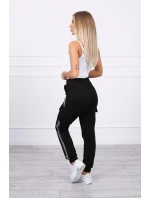 Bavlnené nohavice cargo čierne