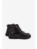 Pánské kožené vyhřívané workery Big Star UU174242 Černé Pánské kožené vyhřívané workery Big Star UU174242 Černé