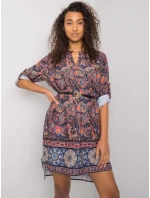 Sukienka DHJ SK model 21409518 granatowy - FPrice Sukienka DHJ SK model 21409518 granatowy - FPrice