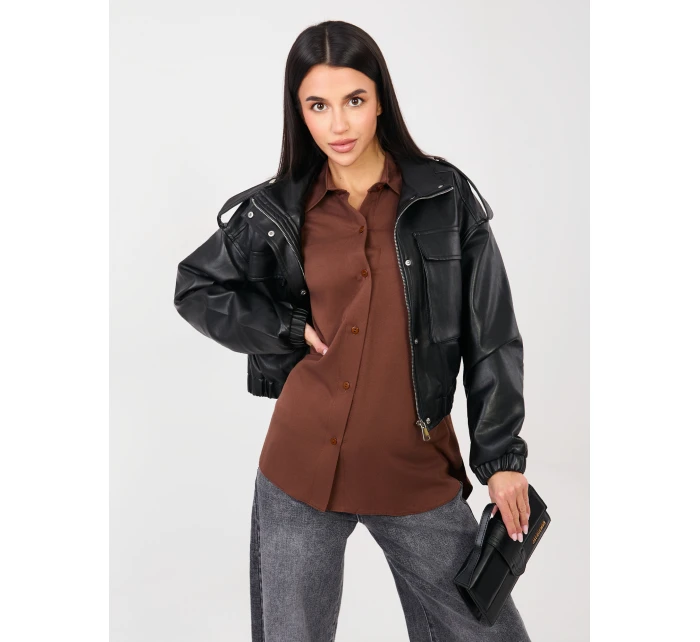 Košeľa LK KS 510197.12P hnedá