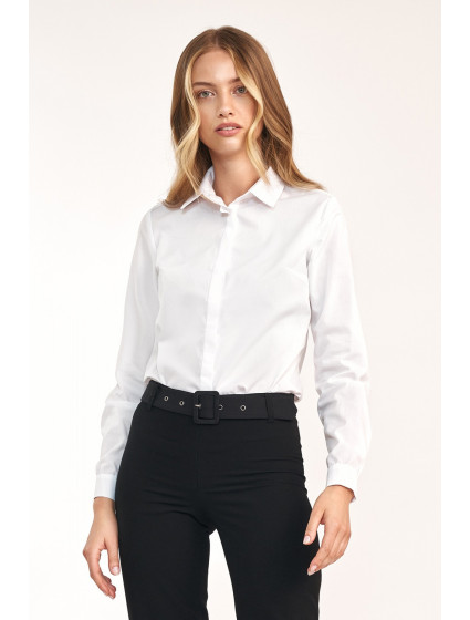 Dámská košile s dlouhým rukávem model 18523056 bílá - Nife