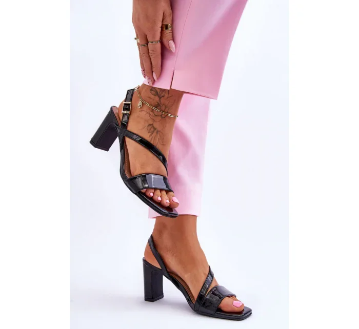 Sandále na podpätku model 178389 Step in style