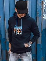 Pánska zateplená mikina s kapucňou tmavomodrá FashionStreet BX5380