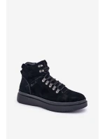 Semišové pánské zimní boty Big Star model 21675349 černé - Big Star Shoes