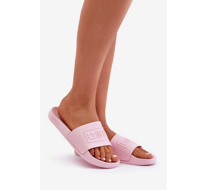 Lekkie Klapki Damskie Big Star OO274036 Różowe
