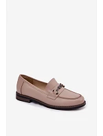 Dámske kožené mokasíny Vinceza 18132 Beige