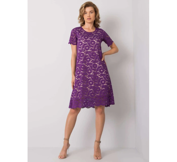 Šaty LK SK 506732.39P tmavo fialová