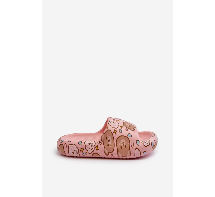 Detské ľahké papuče s ružovými medvedíkmi od Evitrapa