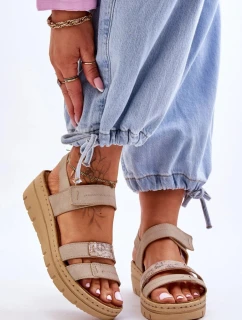 Dámské sandály model 21269925 béžové Step in style - SWEET SHOES