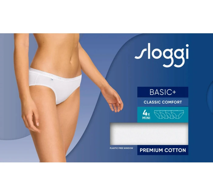 sloggi Basic+ Mini 4P - WHITE - SLOGGI WHITE - SLOGGI