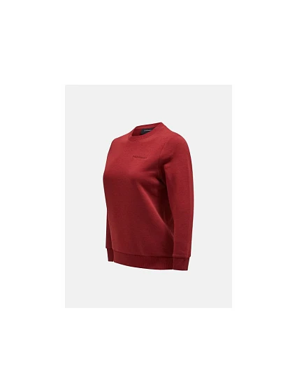 Bluza Peak Performance W Original Small Logo Crew bordowy