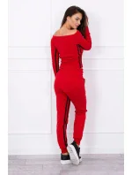 Súprava s dvojitým lemovaním červená