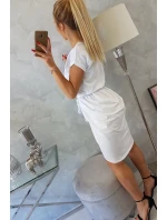 Šaty s obálkou dole bílé Šaty s obálkou dole bílé