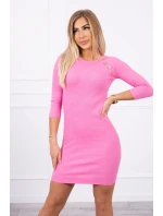 Šaty s ozdobnými gombíkmi svetlo ružové Šaty s ozdobnými gombíkmi svetlo ružové