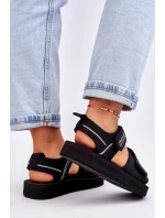 Damskie Sandały Na Rzepy Big Star LL274784 Czarne