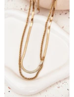 Dvojitý řetízek z chirurgické oceli zlatý Dvojitý řetízek z chirurgické oceli zlatý