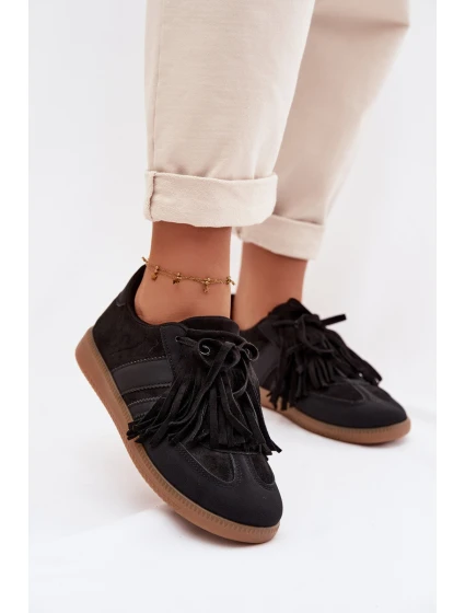 Dámské tenisky s třásněmi Černé model 21954597 - Boto