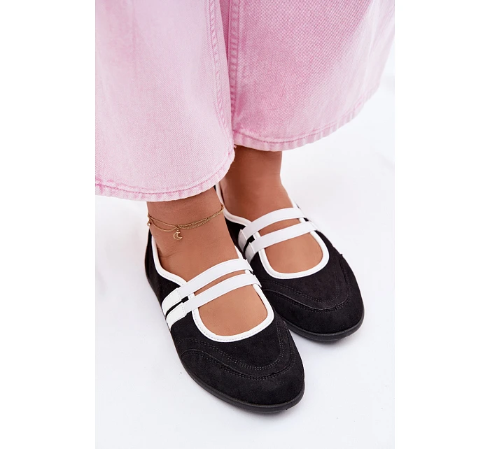 Sportovní baleríny s elastickými pásky Černé Donatella Sportovní baleríny s elastickými pásky Černé Donatella