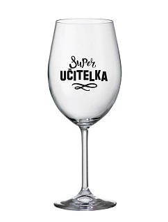 SUPER TEACHER - číry pohár na víno 350 ml