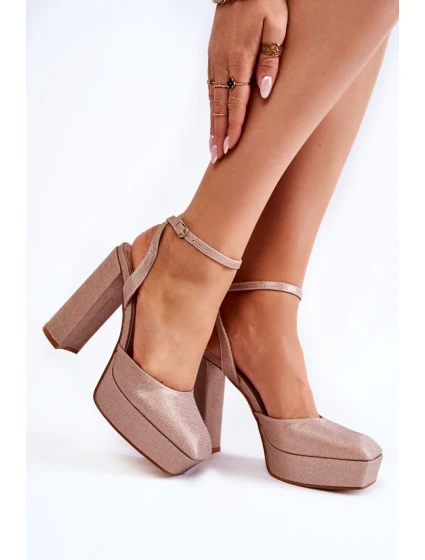 Sandále na podpätku model 173739 Step in style Sandále na podpätku model 173739 Step in style