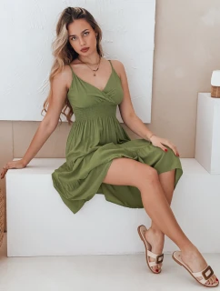 Dstreet zelené midi šaty model 21990232 - FashionStreet