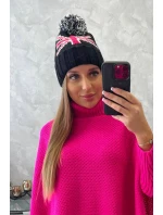 Dámska čiapka s brmbolcom Elizabeth K386 čierna