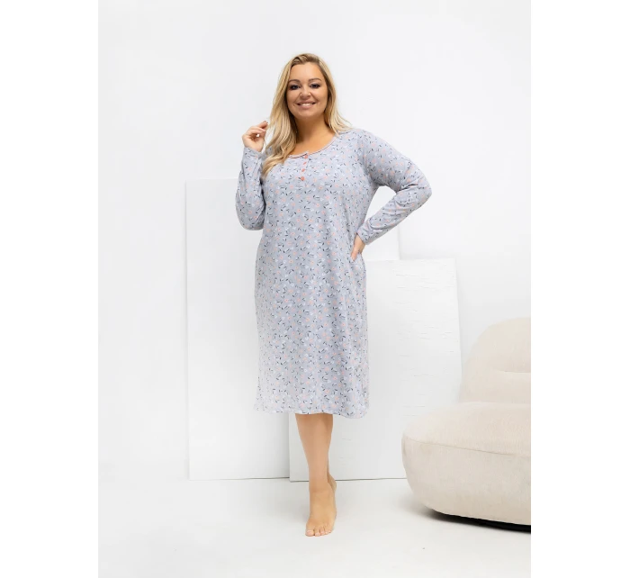 DU KN nočná košeľa FP 602.15 sivá