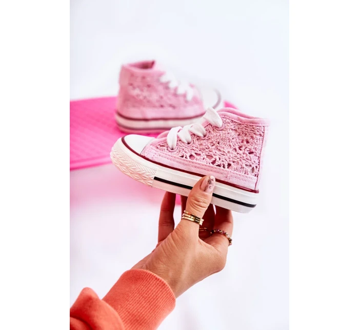 Dětské vysoké tenisky Pink Mona