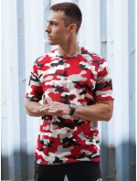 Pánské maskáčové červené tričko Dstreet model 21978115 - FashionStreet Pánské maskáčové červené tričko Dstreet model 21978115 - FashionStreet