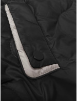 Dámska krátka čierna vesta s kapucňou BH Forever (BH-2414BIG)