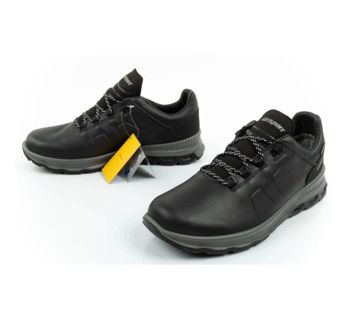 Grisport pánska treková obuv Nero avon SPO-TEX kožená čierna