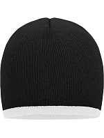 MB Pletená čepice s kontrastním lemem 03. black/white model 22496231 - Daiber MB Pletená čepice s kontrastním lemem 03. black/white model 22496231 - Daiber