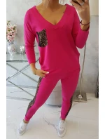 Fuchsiová sada s leopardím potlačou Fuchsiová sada s leopardím potlačou